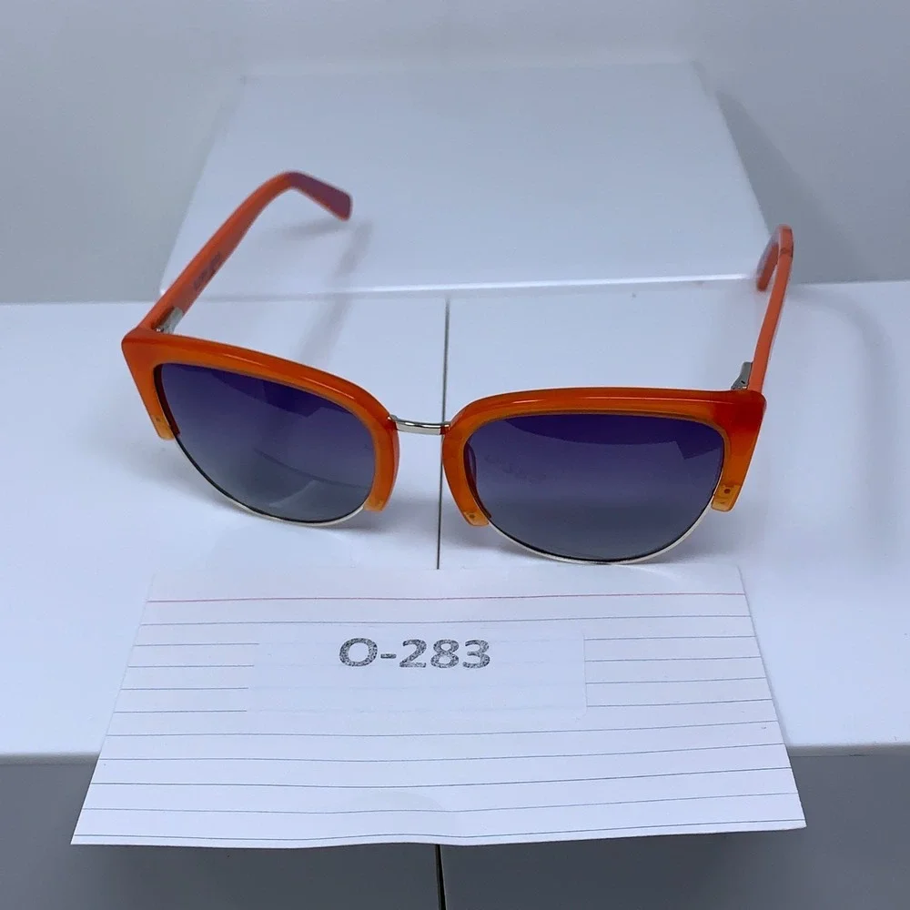 Elton John Unisex Mango Orange Flowerpower Sunglasses New